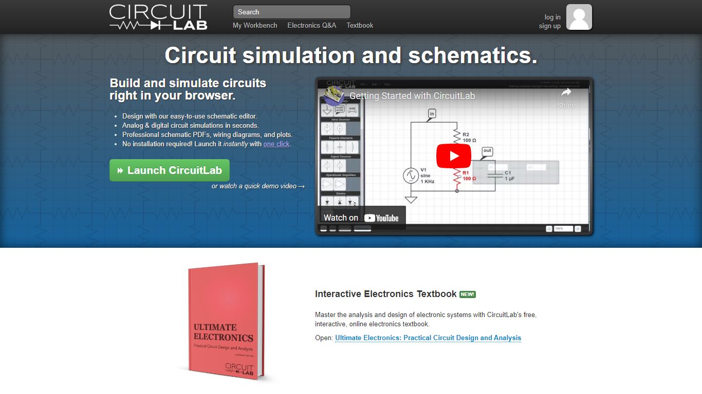 Online circuit simulator & schematic editor - CircuitLab